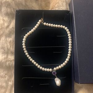 Stauer Freshwater Pearl and Amethyst Necklace